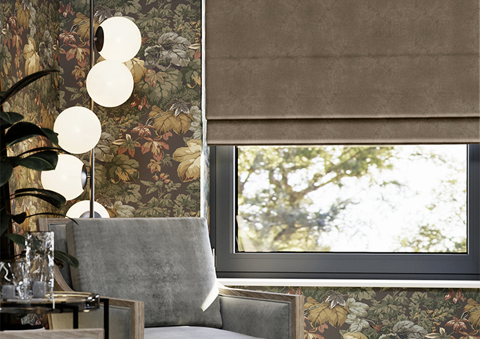 Faux Suede, Dark Chocolate - Roman Blind - Image 5